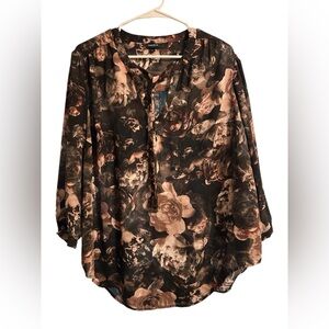 Torrid Floral Blouse - Size 1X